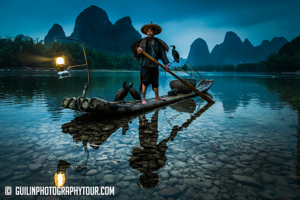 Guilin Cormorant Fisherman on the Li River